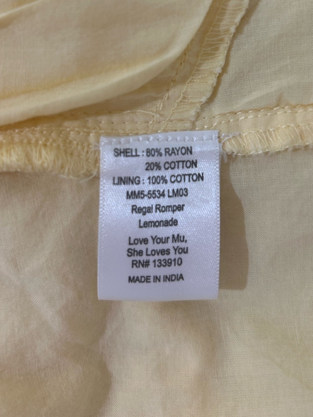 Show Me Your Mumu Regal Romper Lemonade Yellow Size M NWOT Beach Vacation Spring - Picture 11 of 13